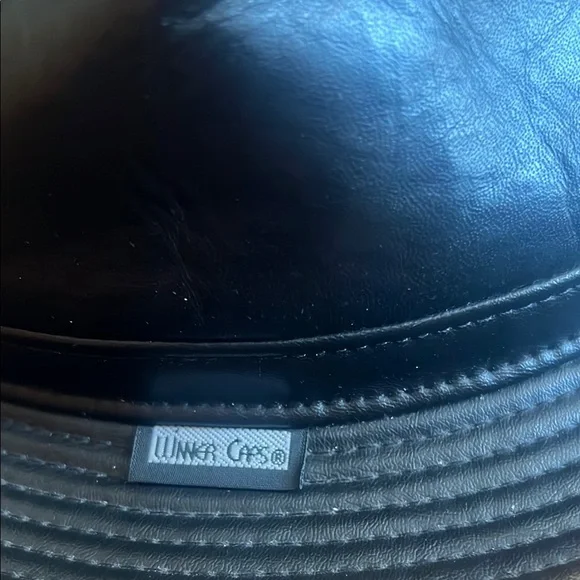 Black Leather Bucket Hat